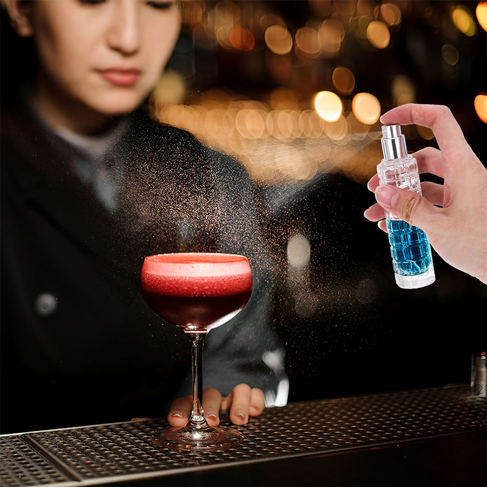 Bitters Bottle Set - 2個入り詰め替え可能なビターズスプレーボトル、クリスタルガラス製アトマイザー、香水、カクテル、エッセンシャルオイル用ポータブルバーツール