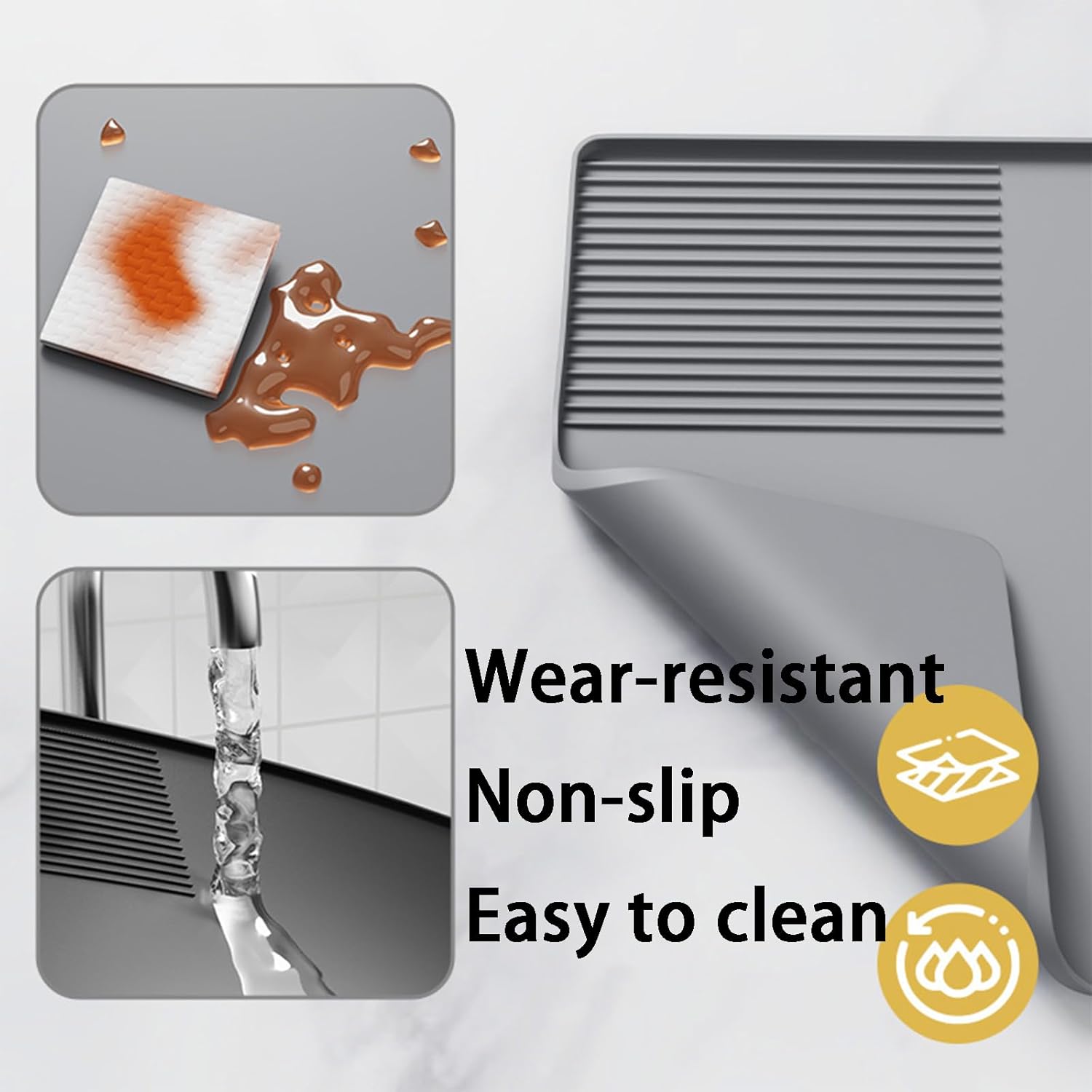 3-in-1 シリコンコーヒーマット 多機能滑り止めバーマッ - Bar Mat Rubber のレビューと価格